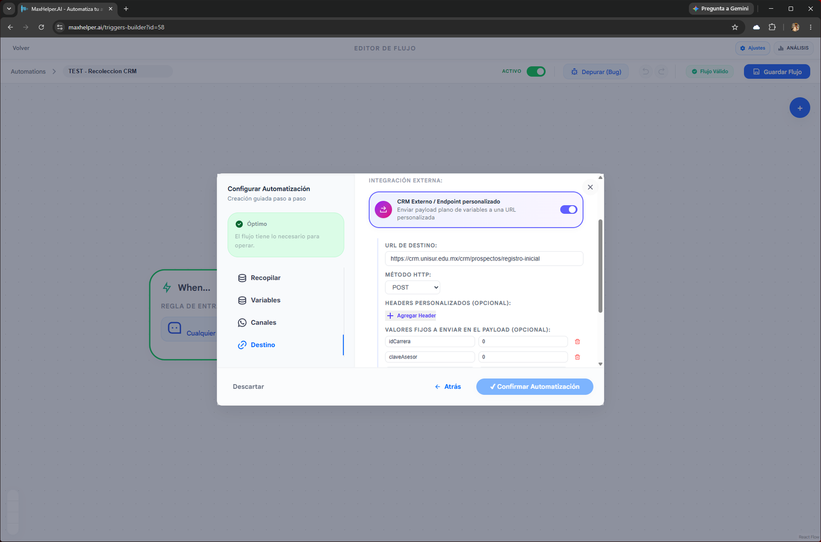Integración de Endpoint